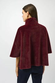 Joseph Ribkoff Faux Fur Jacket Merlot