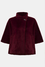 Joseph Ribkoff Faux Fur Jacket Merlot