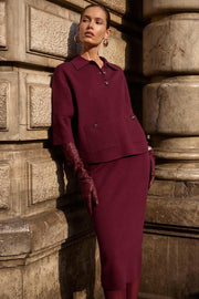 Joseph Ribkoff Knit Boxy Pullover Merlot