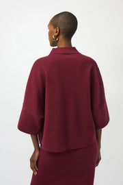 Joseph Ribkoff Knit Boxy Pullover Merlot