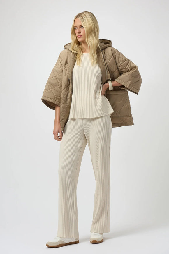 Joseph Ribkoff Pleated Scuba Crepe Wide Leg Trouser Birch