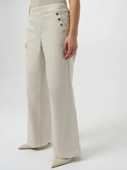 Joseph Ribkoff Jambe Wide Leg Mid-Rise Jeans Birch