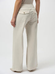 Joseph Ribkoff Jambe Wide Leg Mid-Rise Jeans Birch
