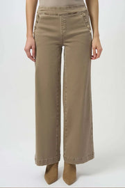 Joseph Ribkoff Jambe Wide Leg Mid-Rise Jeans Fawn