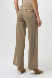 Joseph Ribkoff Jambe Wide Leg Mid-Rise Jeans Fawn