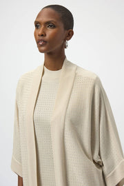 Joseph Ribkoff Knit Longline Cover Up Birch/Silver