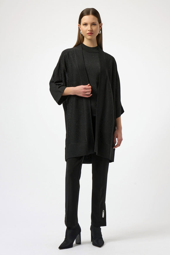Joseph Ribkoff Knit Longline Cover Up Black