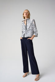 Joseph Ribkoff Wide Leg Pull On Trouser Navy