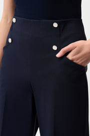 Joseph Ribkoff Wide Leg Pull On Trouser Navy