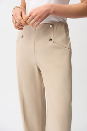 Joseph Ribkoff Wide Leg Pull-On Trouser Parchment
