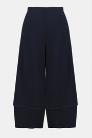 Joseph Ribkoff Cropped Wide Leg Trouser Navy