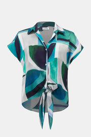 Joseph Ribkoff Geo Print Top Green MLT