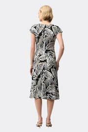 Joseph Ribkoff Dress Leaf Black Multi