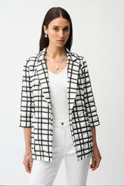 Joseph Ribkoff Boxy Blazer Off-white/Black