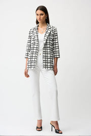 Joseph Ribkoff Boxy Blazer Off-white/Black