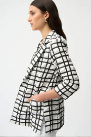 Joseph Ribkoff Boxy Blazer Off-white/Black