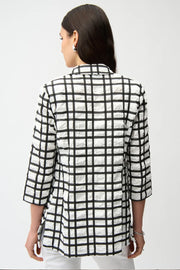 Joseph Ribkoff Boxy Blazer Off-white/Black