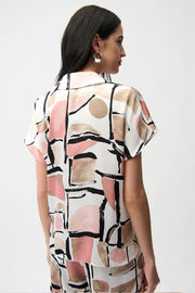 Joseph Ribkoff Boxy Top Abstract Print