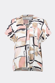 Joseph Ribkoff Boxy Top Abstract Print