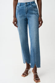 Joseph Ribkoff High Waist Jeans With Rhinestone Detail