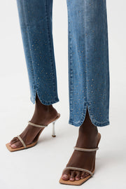 Joseph Ribkoff High Waist Jeans With Rhinestone Detail