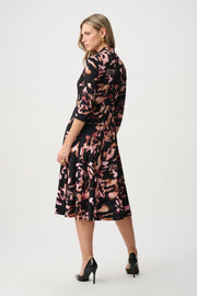 Joseph Ribkoff Wrap Dress Black Multi