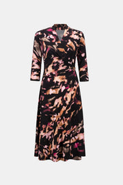 Joseph Ribkoff Wrap Dress Black Multi