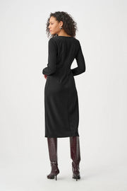 Joseph Ribkoff Draped Front Dress Black