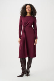 Joseph Ribkoff Draped Front Dress Elderberry