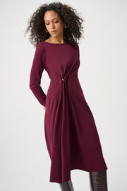 Joseph Ribkoff Draped Front Dress Elderberry