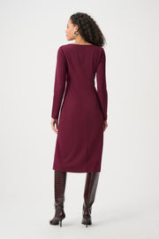 Joseph Ribkoff Draped Front Dress Elderberry