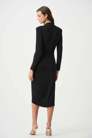 Joseph Ribkoff Sheath Wrap Dress Black