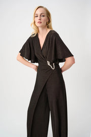 Joseph Ribkoff Wide Leg Jumpsuit Bronze