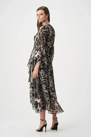 Joseph Ribkoff Wrap Dress Animal Print