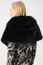 Joseph Ribkoff Faux Fur Cover Up Black