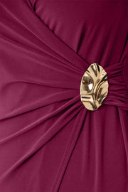 Joseph Ribkoff Wide Leg Wrap Jumpsuit Berry Burst
