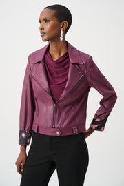 Joseph Ribkoff Faux Suede Jacket Elderberry