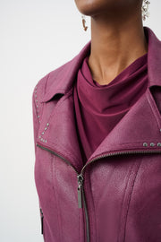 Joseph Ribkoff Faux Suede Jacket Elderberry