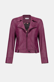 Joseph Ribkoff Faux Suede Jacket Elderberry