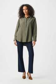 Joseph Ribkoff Blouse With Rhinestone Detail Avocado