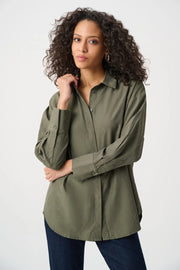 Joseph Ribkoff Blouse With Rhinestone Detail Avocado
