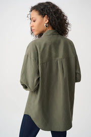 Joseph Ribkoff Blouse With Rhinestone Detail Avocado