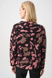 Joseph Ribkoff Jacquard Knit Sweater Black Multi