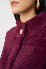 Joseph Ribkoff Faux Fur Coat Elderberry