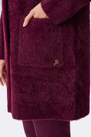 Joseph Ribkoff Faux Fur Coat Elderberry