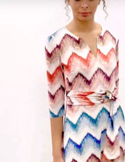 K Design Maxi Dress Zig Zag Print