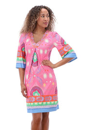 K Design Dress Pink Print