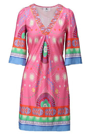 K Design Dress Pink Print