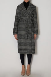 Kaos Check Coat Black/Off-white