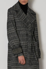 Kaos Check Coat Black/Off-white